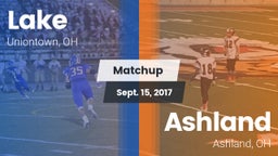 Matchup: Lake  vs. Ashland  2017