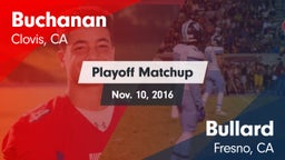 Matchup: Buchanan  vs. Bullard  2016