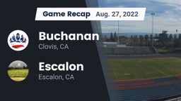Recap: Buchanan  vs. Escalon  2022