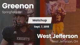 Matchup: Greenon  vs. West Jefferson  2018