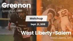 Matchup: Greenon  vs. West Liberty-Salem  2018