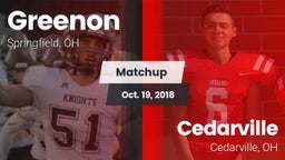 Matchup: Greenon  vs. Cedarville  2018