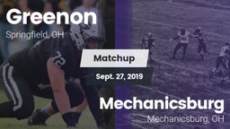Matchup: Greenon  vs. Mechanicsburg  2019