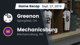 Recap: Greenon  vs. Mechanicsburg  2019