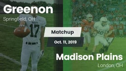 Matchup: Greenon  vs. Madison Plains  2019
