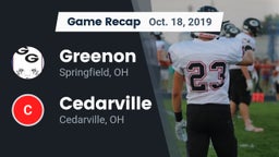 Recap: Greenon  vs. Cedarville  2019