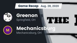 Recap: Greenon  vs. Mechanicsburg  2020