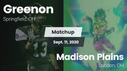 Matchup: Greenon  vs. Madison Plains  2020