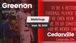 Matchup: Greenon  vs. Cedarville  2020