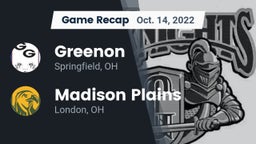 Recap: Greenon  vs. Madison Plains  2022