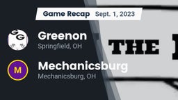 Recap: Greenon  vs. Mechanicsburg  2023