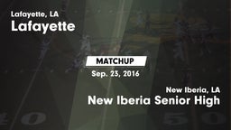 Matchup: Lafayette High vs. New Iberia Senior High 2016