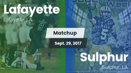 Matchup: Lafayette High vs. Sulphur  2017