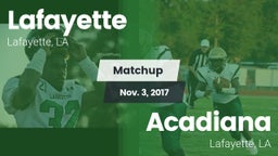 Matchup: Lafayette High vs. Acadiana  2017