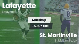 Matchup: Lafayette High vs. St. Martinville  2018