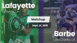 Matchup: Lafayette High vs. Barbe  2018