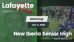 Matchup: Lafayette High vs. New Iberia Senior High 2018
