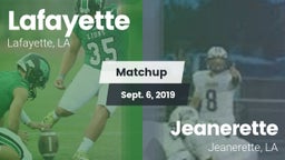 Matchup: Lafayette High vs. Jeanerette  2019