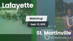 Matchup: Lafayette High vs. St. Martinville  2019