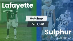 Matchup: Lafayette High vs. Sulphur  2019