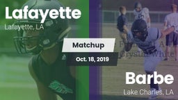 Matchup: Lafayette High vs. Barbe  2019