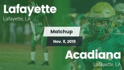 Matchup: Lafayette High vs. Acadiana  2019