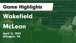 Wakefield  vs McLean  Game Highlights - April 16, 2024