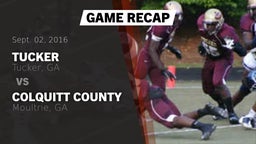 Recap: Tucker  vs. Colquitt County  2016