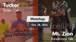 Matchup: Tucker  vs. Mt. Zion  2016