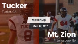 Matchup: Tucker  vs. Mt. Zion  2017