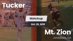 Matchup: Tucker  vs. Mt. Zion  2018
