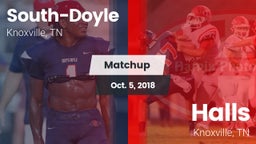 Matchup: South-Doyle High vs. Halls  2018