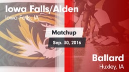 Matchup: Iowa Falls/Alde vs. Ballard  2016