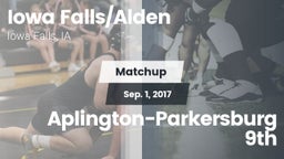 Matchup: Iowa Falls/Alde vs. Aplington-Parkersburg 9th 2017