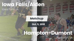 Matchup: Iowa Falls/Alde vs. Hampton-Dumont  2018