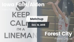 Matchup: Iowa Falls/Alde vs. Forest City  2018