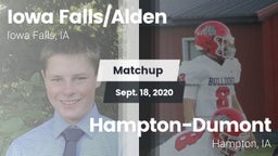Matchup: Iowa Falls/Alde vs. Hampton-Dumont  2020