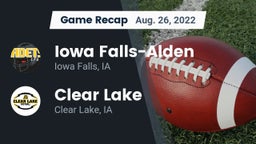Recap: Iowa Falls-Alden  vs. Clear Lake  2022