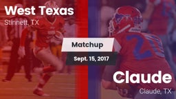 Matchup: West Texas High vs. Claude  2017