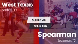 Matchup: West Texas High vs. Spearman  2016