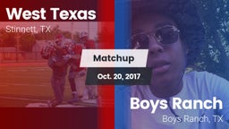 Matchup: West Texas High vs. Boys Ranch  2017