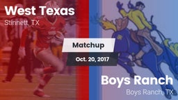 Matchup: West Texas High vs. Boys Ranch  2016