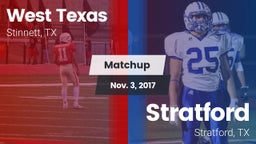 Matchup: West Texas High vs. Stratford  2016