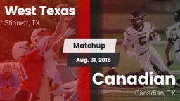 Matchup: West Texas High vs. Canadian  2018