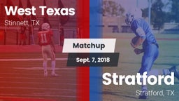 Matchup: West Texas High vs. Stratford  2018