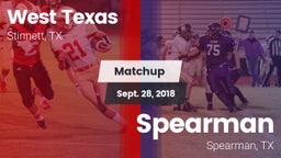 Matchup: West Texas High vs. Spearman  2018