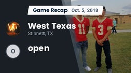 Recap: West Texas  vs. open 2018