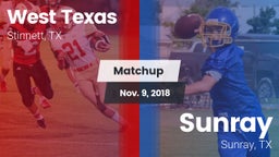 Matchup: West Texas High vs. Sunray  2018