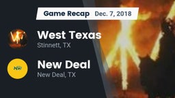 Recap: West Texas  vs. New Deal  2018