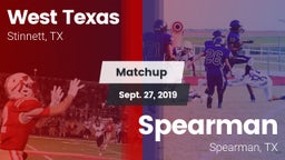 Matchup: West Texas High vs. Spearman  2019